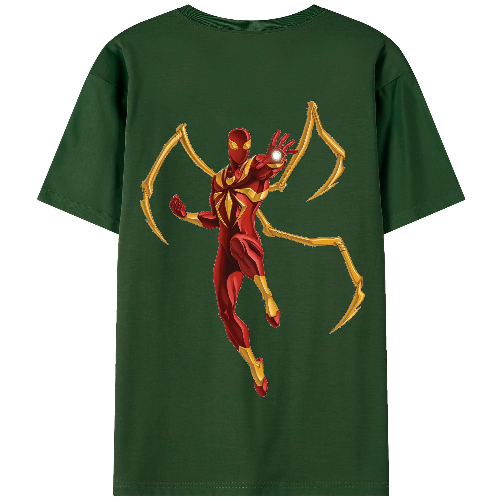 （画像用） Spider Man スパイダーマン 綿100％半袖Tシャツ（背面プリント）